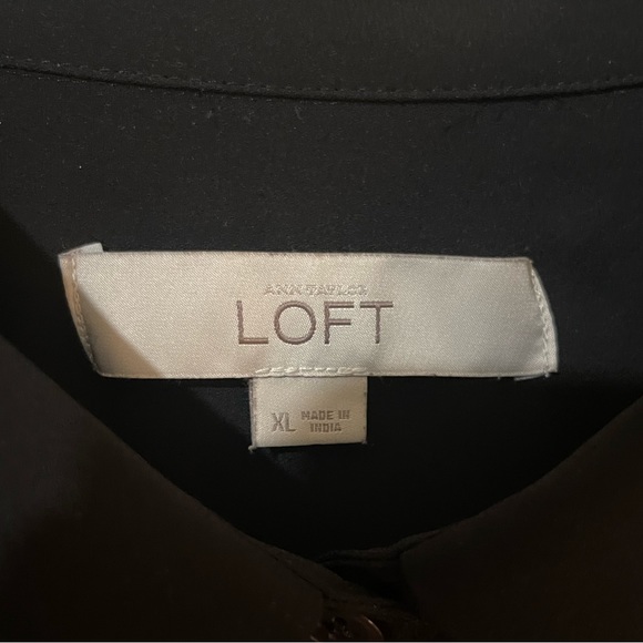 LOFT double pocket button down blouse size XL - Picture 2 of 3